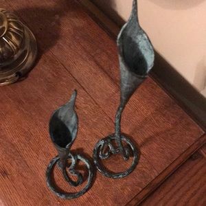 Vintage Accents - Bronze candleholders, vintage Vintage Accents - Bronze candleholders, vintage